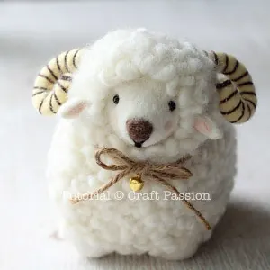 needle felted sheep