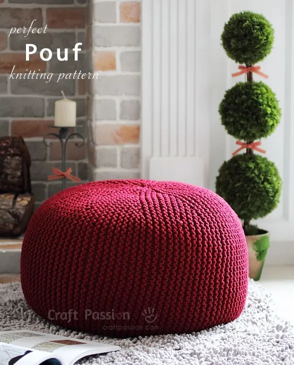 Knit Pouf Ottoman Pattern