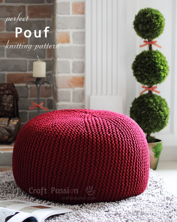 Knit Pouf Ottoman Pattern