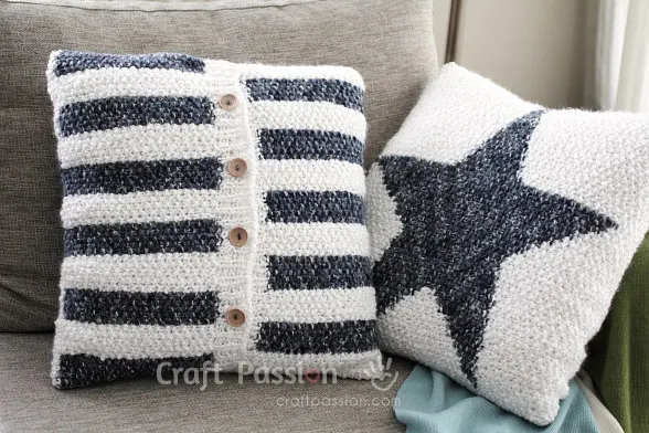 knit pillow pattern