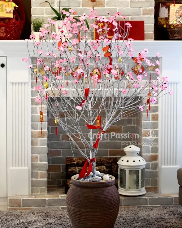 faux plum tree for chinese new year