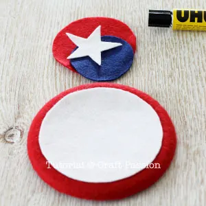 red white blue felt