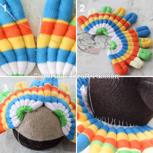16 sock turkey tail turkey stuffed animal