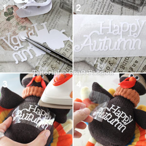 22 happy autumn iron on transfer turkey stuffed animal