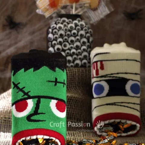 easy halloween candy holders