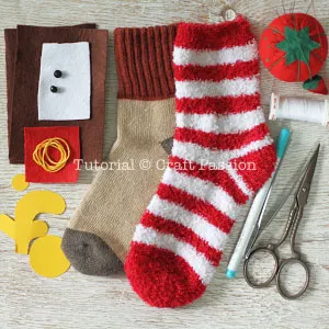 how to sew reindeer from sock