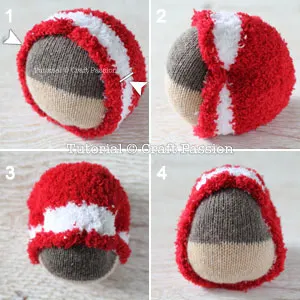 sock reindeer with Christmas onesie