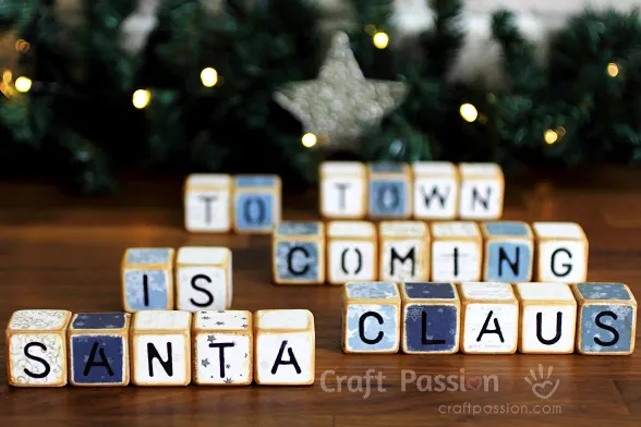 Santa Claus letter cubes