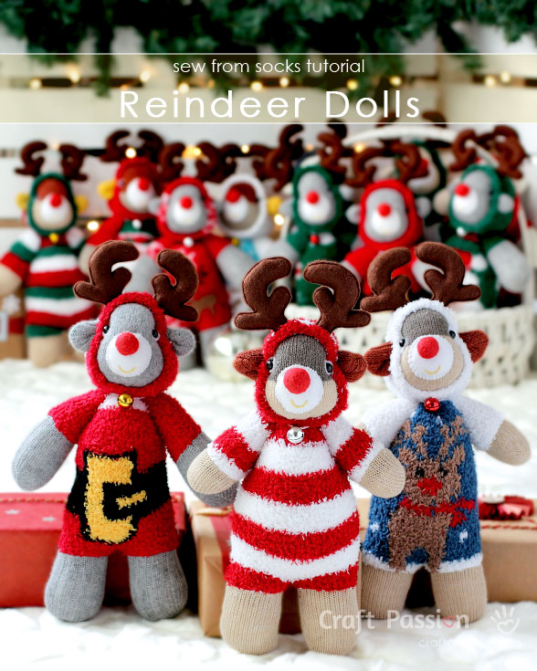 Sock Reindeer Sewing Pattern