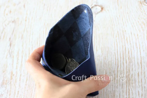 no-sew leather coin pouch