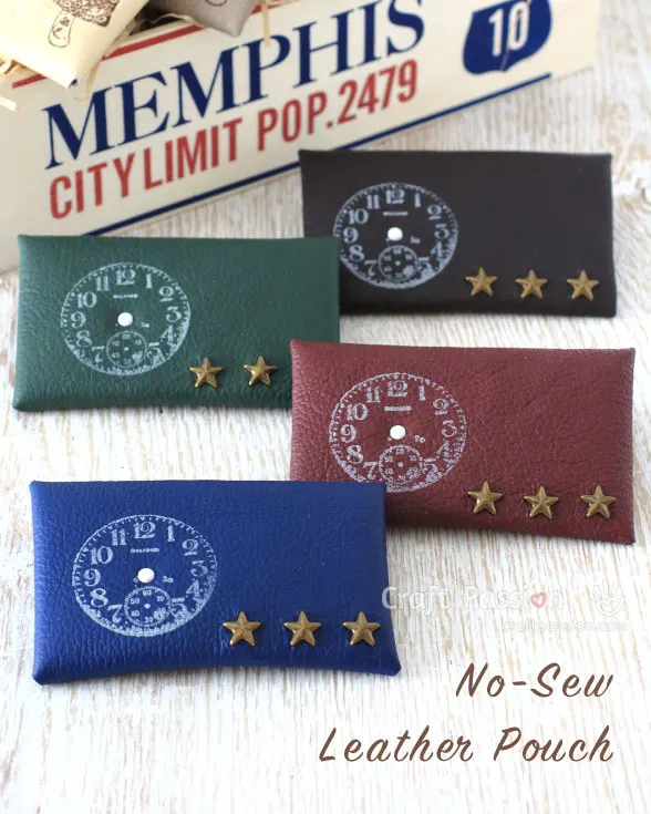 no-sew leather pouch
