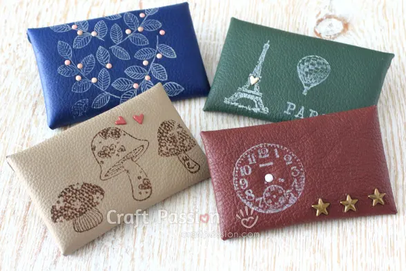 no-sew leather coin purse
