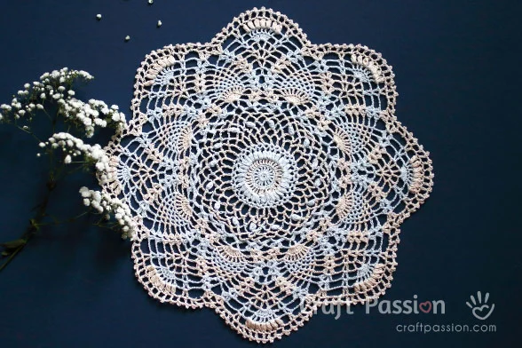 pineapple doily crochet pattern