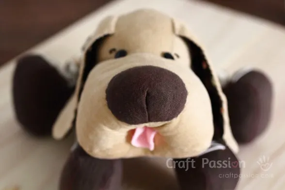 sew stuffed animal dog