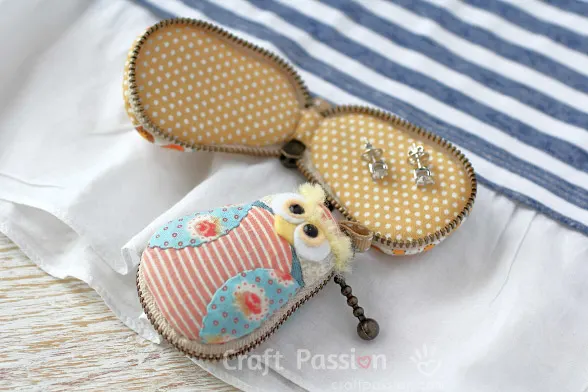owl mini jewelry case
