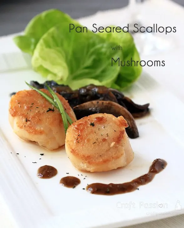 pan seared scallops with mushrooms recipe