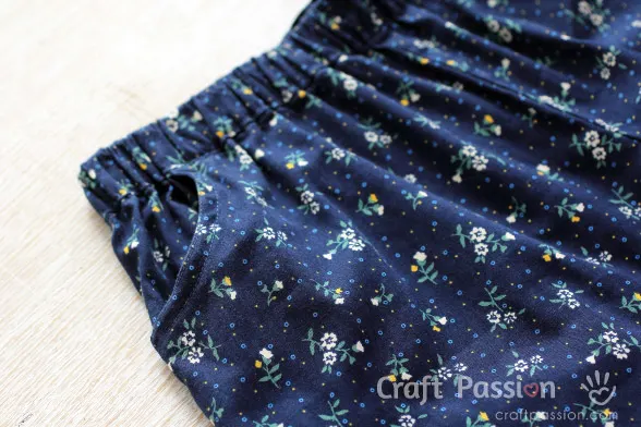 front pocket shorts pattern