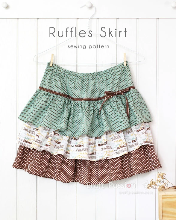 sew pattern ruffle skirt