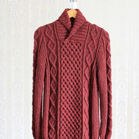shawl collar sweater knitting pattern