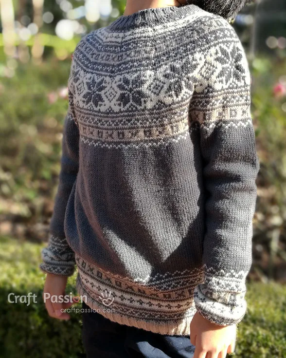free knit yoke sweater pattern
