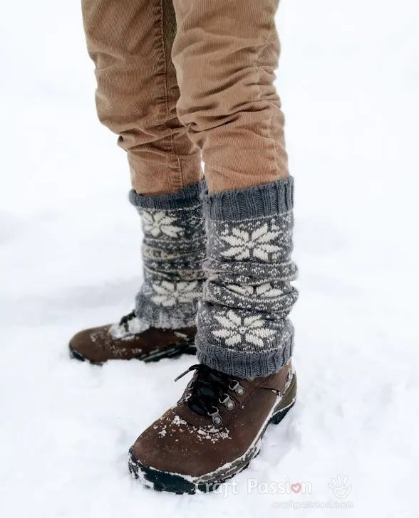 fair isle leg warmer