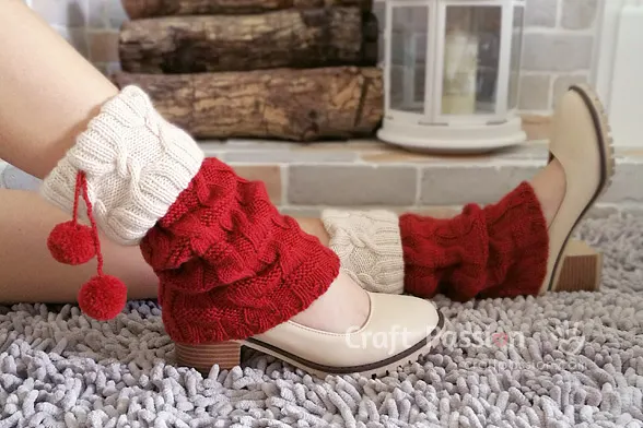 folded cuff leg warmers knitting pattern
