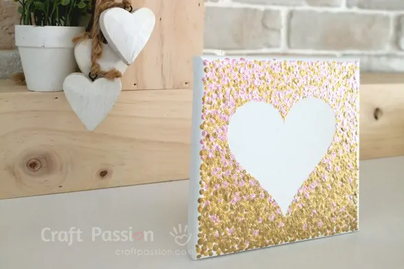 ombre heart wall art