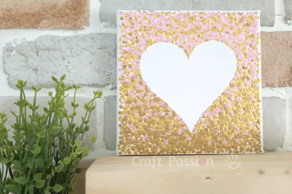 pink gold ombre heart
