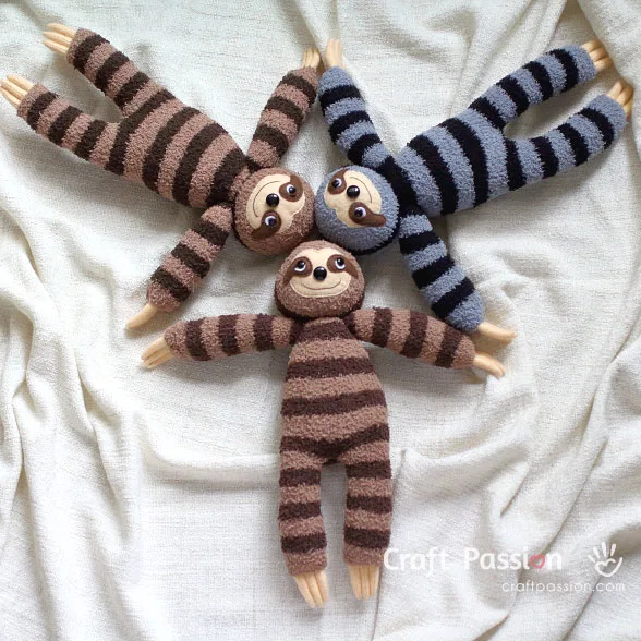 sock sloth plushie