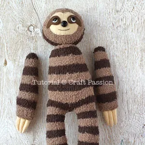how to sew sock sloth
