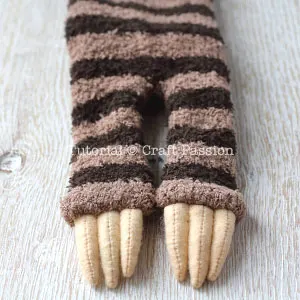 sew sock sloth claws