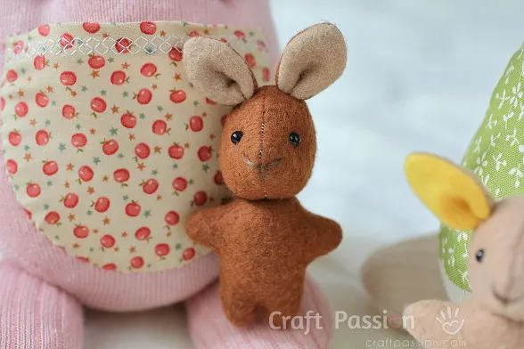 baby felt kangaroo stuffed animal