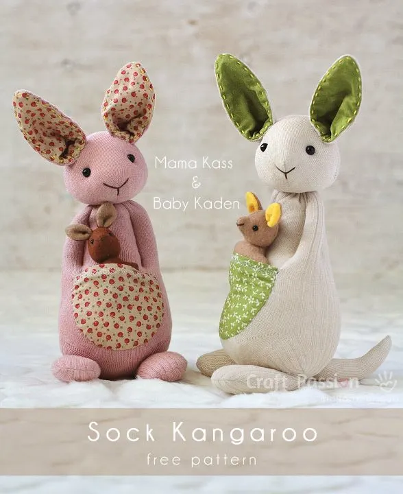 sock kangaroo pattern