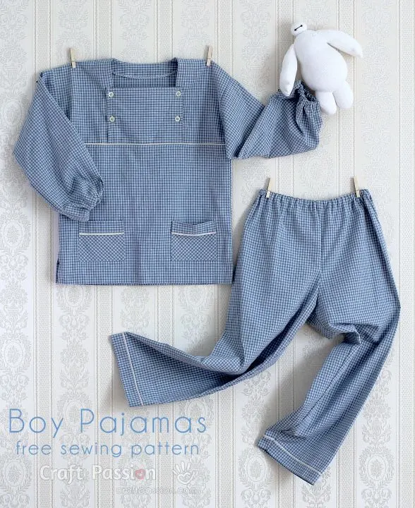 boy pajamas sewing pattern
