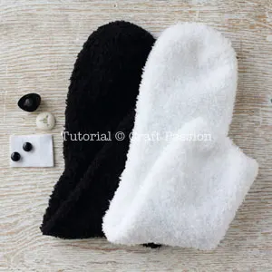 how to sew panda from sock