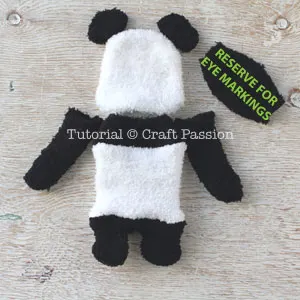 how to sew panda from sock