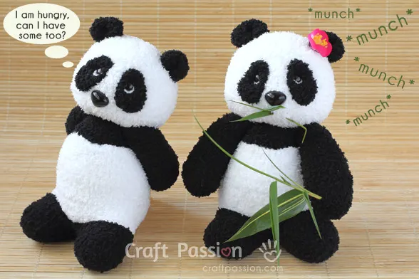 sock panda stuffed animal
