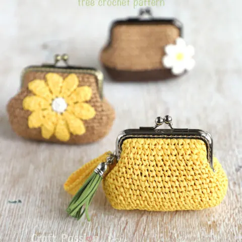 raffia coin purse