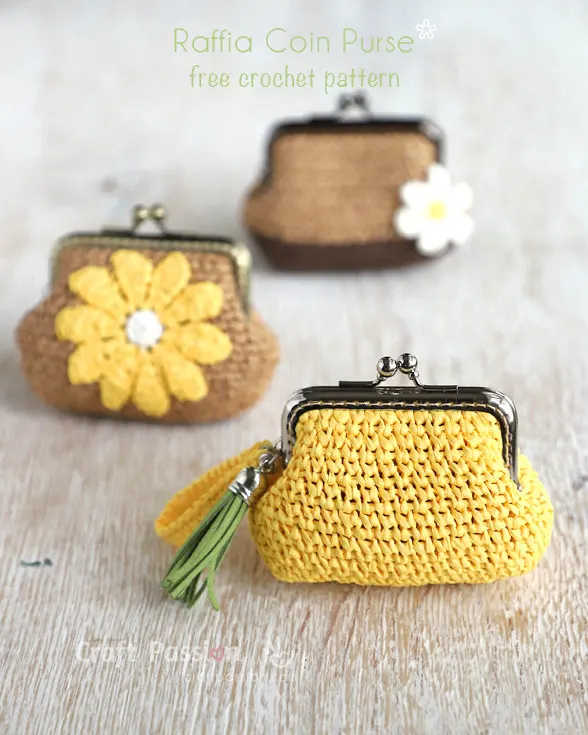 raffia coin purse
