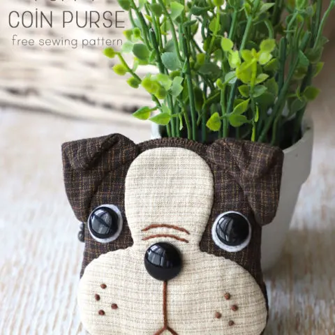 Boston Terrier Puppy Coin Purse Sewing Pattern