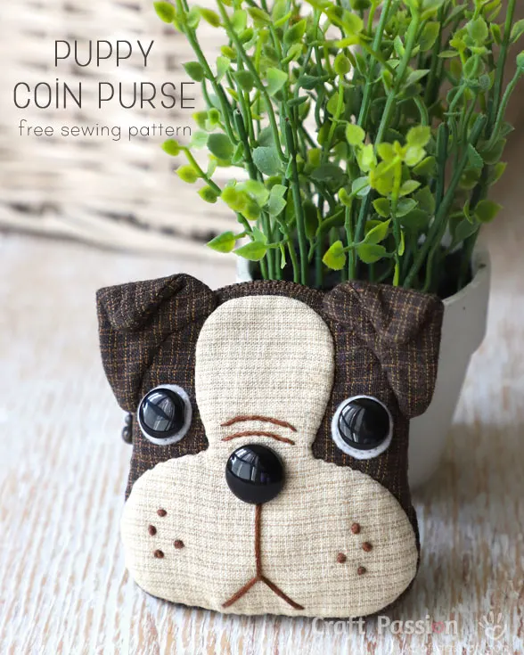 puppy coin purse pattern