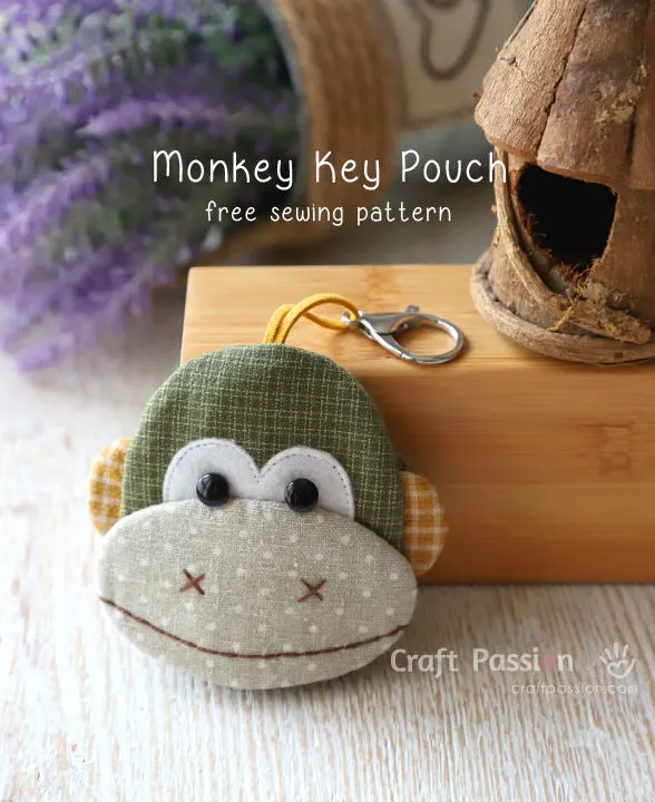 monkey key pouch pattern