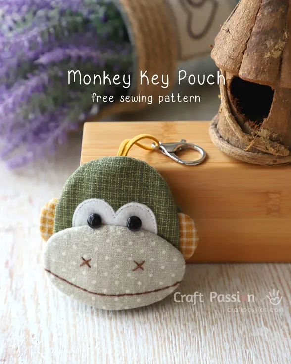 monkey key pouch pattern