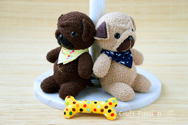 sock pug puppy stuffed pug
