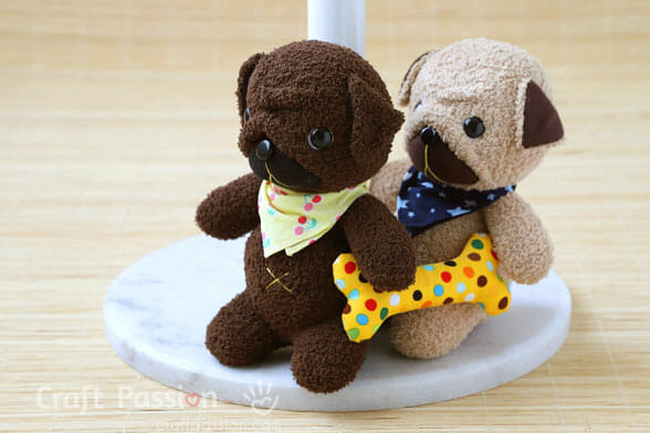 sock pug puppy pug sew from sock
