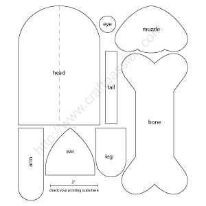 template dog stuffed animal