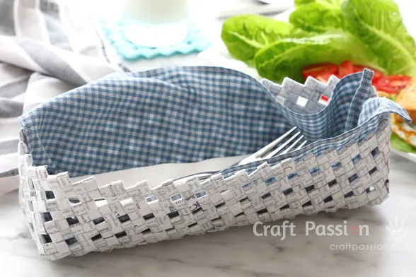 drinking straw woven basket