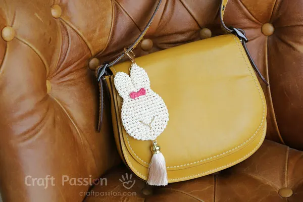 trendy bunny bag pendant