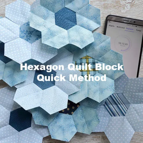 quick hexagon quilt block