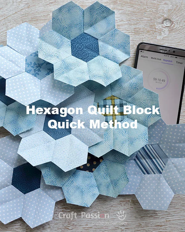 quick hexagon quilt block 